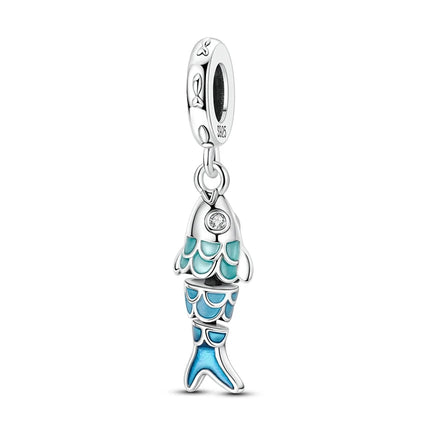 2025 New Charm 925 Sterling Silver Glow Firefly Travel Airplane Cat Paw Dragon Bead Fit Bracelet Bangle Necklace DIY Jewelry