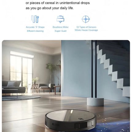 Robot Vacuum Cleaner Combo Mop,6000PA Suction Robotic,WiFi/Voice Control,Auto-Recharge,Pet Hair For Home Vacuum Cleaning Robotic