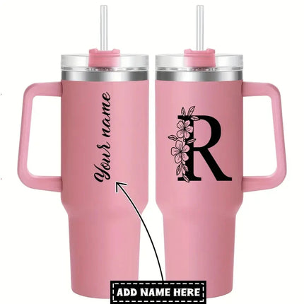 Personalized 40oz Tumbler with Name Custom Mother's Day Gifts Tumbler Metal Stainless Steel Vacuum Thermal Coffee Tea Mug