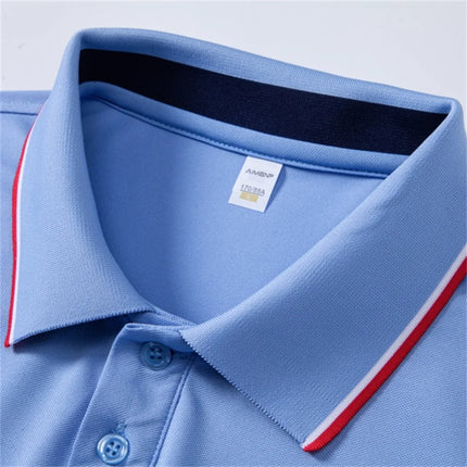 AIOPESON Men's Solid Color Work Polo Shirt Professional Breathable Moisture Wicking Office Casual Daily Wear Office Polo Shirts
