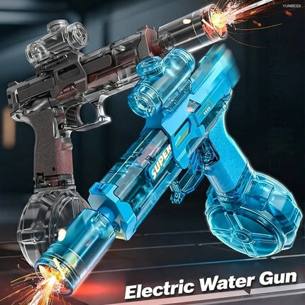 Electric Water Gun LED Lights Automatic Sensing Water Gun Children's Toys Summer Swimming Pool Outdoor Beach Toys Festival Gifts