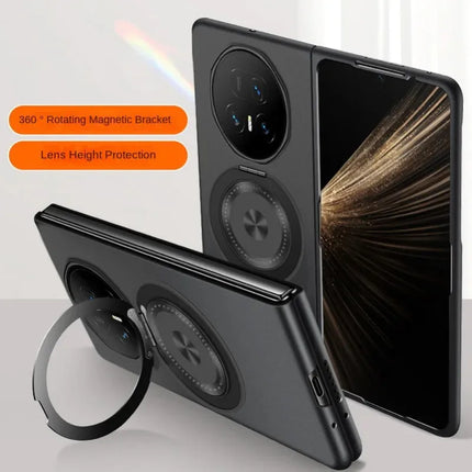 360°Rotate Metal Ring Bracket Car Magnetic Case For Honor Magic V5 V3 V2 Vs3 Vs2 Anti-Drop Wireless Charge Slim Protective Cover