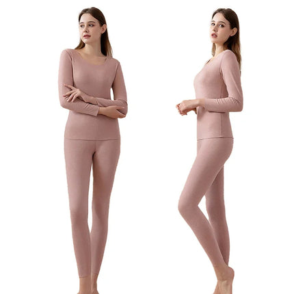 Women's Thermal Underwear Cashmere Suit Thermal Clothing Woman for Cold Seamless Thick Double Layer Winter Cloting