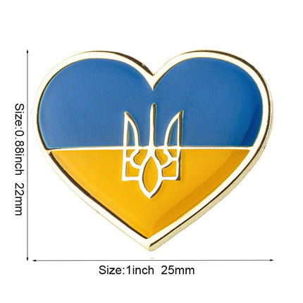 Ukraine and Belarus Friendship Flag Badge Flag Brooch National Flag Lapel Pin International Travel Pins