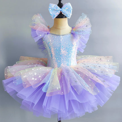 Dance Wear Summer Children Clothing Princess Performance Fairy Tutu Kids Clothes Ballet Leotards for Girls Dress Stage Costumes