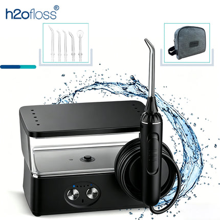 H2ofloss Tabletop Portable Water Flosser for Teeth Dental Oral Irrigator Dental Water Jet High Pressure Cleaning Mouth Washing