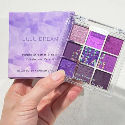 9-Color Purple Eyeshadow Palette – Matte & Shimmer, Waterproof Long-Lasting, Smoky & Natural Looks, Unisex