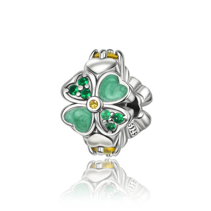 925 Sterling Silver Green Series Flower Tree Apple Pendant DIY Fine Beads Fit Original Charms Bracelet Women Jewelry Diy