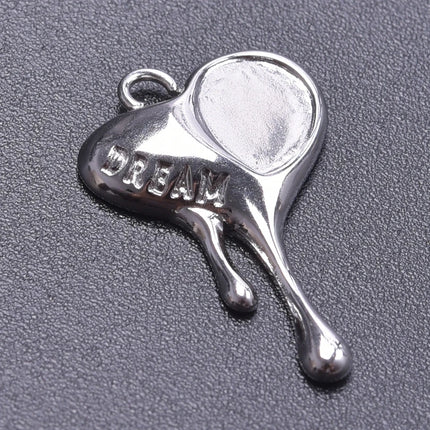 Elegant Love Breloques Stainless Steel Pendants For Jewelry Making Bulk Heart Charm Pendant 5pcs/Lot Materials To Make Bracelets