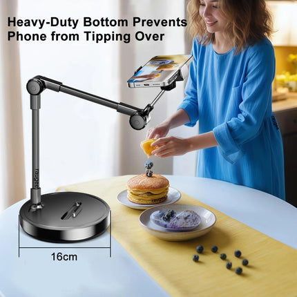 Phone Holder Portable Folding Multi-Angle Adjustable Stand for Cell Phone Height Adjustable Phone Bracket for Live Broadcast
