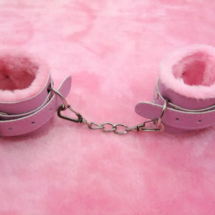 Fetish Bondage Restraints Sex Products PU Leather Wrist Ankle Cuff for Adult Games, Handcuff Footcuff Couples Roleplay