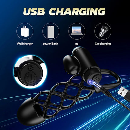 Bluetooth Penis Vibrator for Men Masturbator Sex Machine Penis Delay Trainer Cock Ring Glans Massager Male Adult Sex Toys