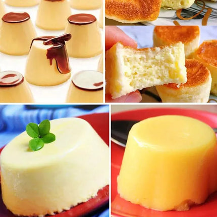 Pudding Cake Mold with Lid DIY Baby Food Jelly and Pudding Bakeware for Home Baking and Dessert Making with Fresh-Keeping Lid