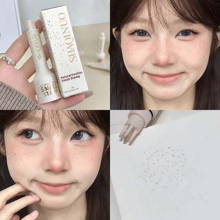 Liquid Air Cushion Freckle Stamp Pen SHAQINUO Five-point Head Freckle Natural Simulation Fake Dot Spot Pen Waterproof Lasting