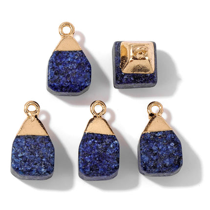 Blue Lapis Lazuli Pendant Gems Cross Hand Oval Shape Natural Stone Lapis Lazuli Charms for Jewelry Making Necklace DIY Bracelet