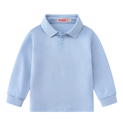 Foreign Trade Spring and Autumn New Style Boys and Girls Fashion 1-15 Year Old Long Sleeve Polo Shirt