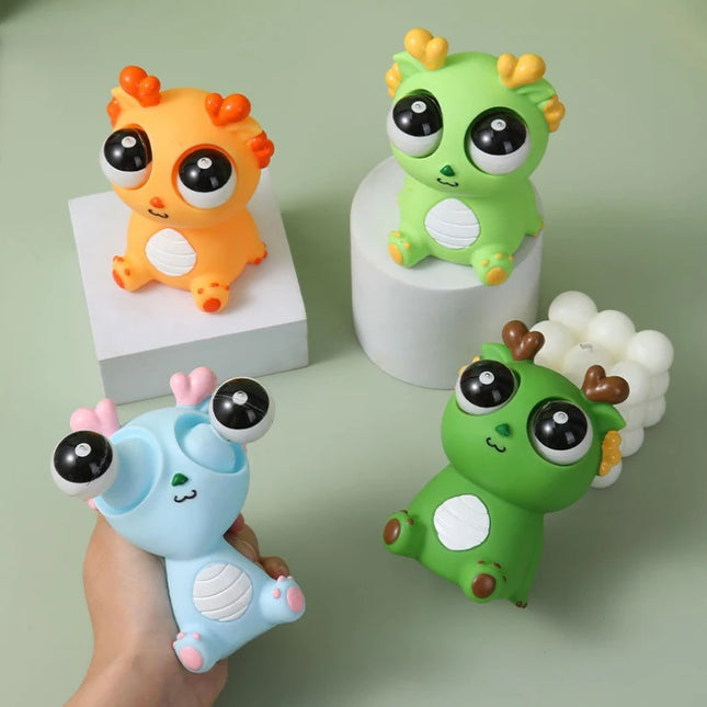 Pop Eye Squeeze Capybara Animal Sensory Toys Fun Novelty Fidget Stress Relief Anxiety Eyeball Bouncing Toy Gifts for Kids Adults