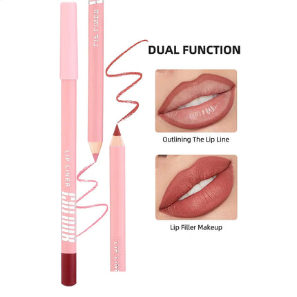 12pcs Lip Liner Pencil Set Long Lasting Matte Natural Creamy Cosmetics Lip Liner Kit Luxury Matte Lip Liner Lip Contour Lipstick