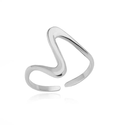 Zircon Moon Star Rings For Women Stainless Steel Glowing Moon Star Adjustable Finger Ring Aesthetic Wedding Jewelery Gift Femme