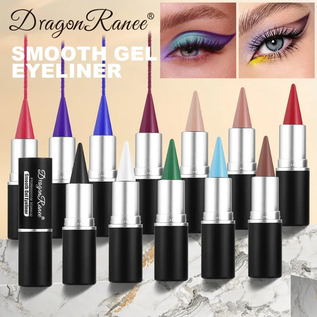 Matte Eyeliner Cream Texture Eyeliner Easy Coloring Sweat Proof High Pier Pencil Long Lasting Black White Green Eye Liner Makeup