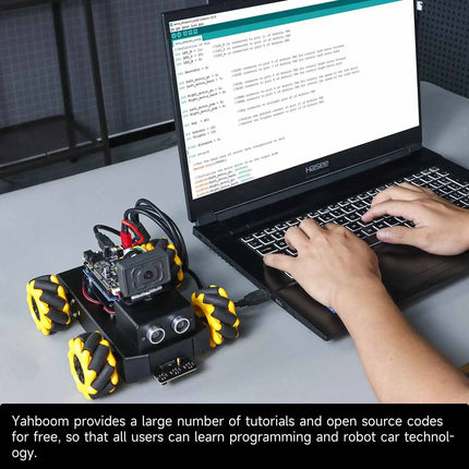 Yahboom UNO R3 Smart Robot Car Kit Roboduino V2 With ESP32 WiFi Camera Metal Body Educational Toy Robotic Kit DIY For Arduino