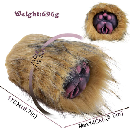 Masturbation Cups Sex Dolls Plush Sex Toys for men Liquid Silicone 600g 17cm 4styles Novelty Simulation Dogs Horse Animal Vagina