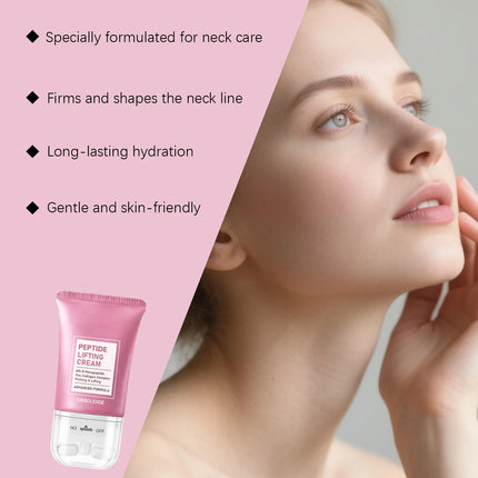Peptide V-Shaped Roller Neck Firming Cream Skin Elasticity Care Lotion Collagen Complex Neck Care Advanced Formula For Tech Neck
