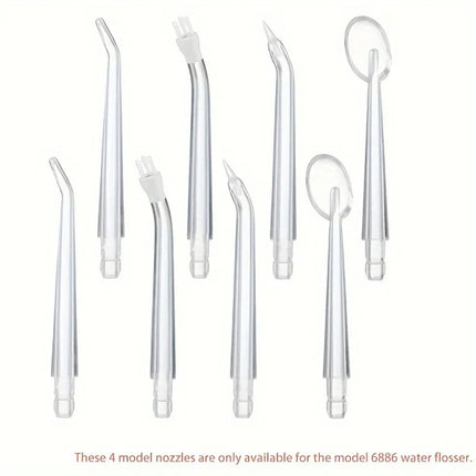 4-Pack GentleCare Water Flosser Tips - Easy-to-Attach, Durable Plastic Nozzles for a Hygienic Clean, Convenient Replacement
