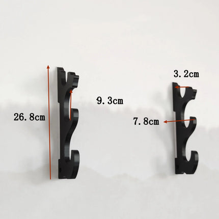 3-layers Wall Katana Shelf Support Holder Wooden Real Japanese Katana Samurai Sabre Sword Storage Rack Knife Display Organizer