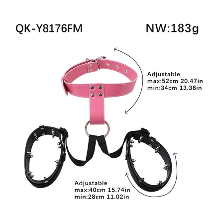 LICKER Chest Harness Belt PU Leather And Webbing Bra Erotic Corset Breast Pleasure Chest Binder Breast Bondage Female Sex Toys