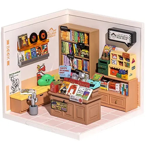 Rolife DIY Miniature Dollhouse Kit with Accessories Model Supply Store Kit with LED to Build Decent Birthday Gift