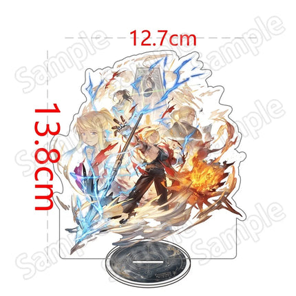 Fullmetal Alchemist 15cm Acrylic Stand Keychain Edward Elric Roy Mustang Double Sided HD Desk Decor Fan Gift