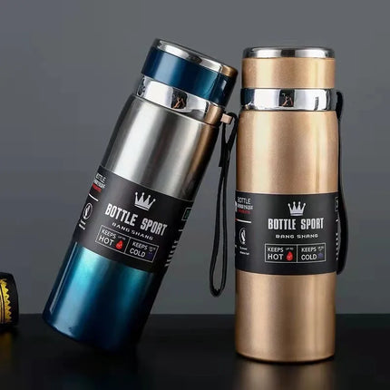 1000ml Large Capacity Stainless Steel Insulated Water Bottle Leakproof Portable Sport Flask for Men Women Outdoor Hiking