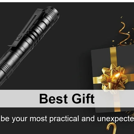 Portable Mini LED Pen Flashlight Waterproof Pocket Torch Handheld Light for Outdoor Camping Hiking Car Repair Emergency Home Use
