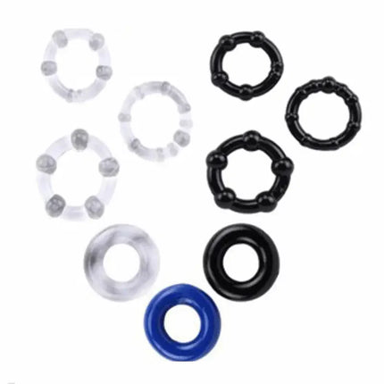 Set of 3PCS Silicone Durable Cock Rings Bead Penis Ring Male Delay Ejaculation Lasting Erection Ring Sex Toys For Men Adults