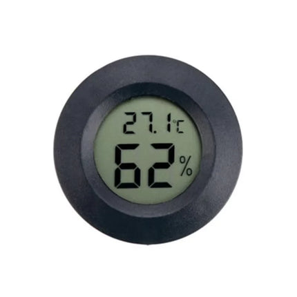 1~10PCS +70°C Mini LCD Digital Thermometer Hygrometer Round Temperature Humidity Tester Sensor Detector For Freezer Cigar Box