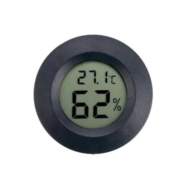 1~10PCS +70°C Mini LCD Digital Thermometer Hygrometer Round Temperature Humidity Tester Sensor Detector For Freezer Cigar Box