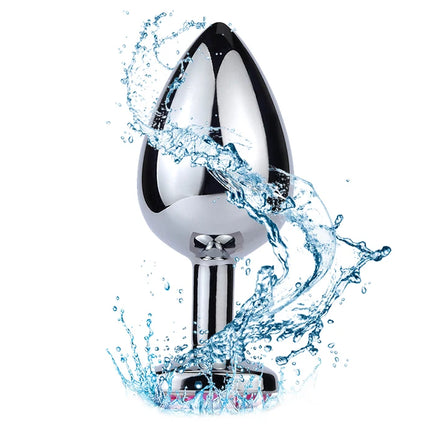 Stainless Cat Face Jewel Base Anal Plug Holle Kitty Cat Butt Plug Metal Prostate Massager Anus Stimulator Dildos Adult Sex Toys