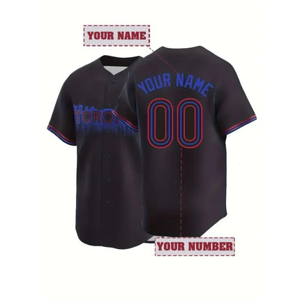 Custom Baseball Jersey - Personalized Name & Number