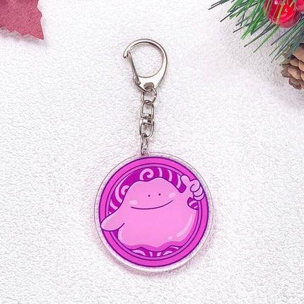 Pokémon Pikachu Gengar Bulbasaur Squirtle Car Keychain Accessories Acrylic Charms Pendant For Bag Key Holder Backpack Decoration