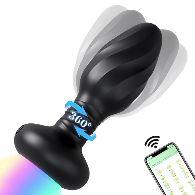 Vibrating LED Anal Plug Wireless APP Women Butt Plug Prostate Massager for Men Vibrating Adult Sex Toy Anal Vibrator for Couples