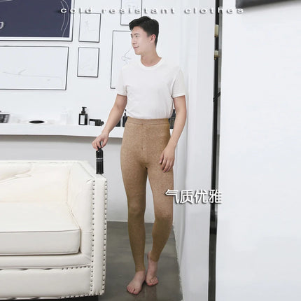 100% Merino Wool Men's Long Johns thermal Underwear Pants Winter Man Merino Wool Bottom Thermal Warm Leggings Elastic Knit Pants