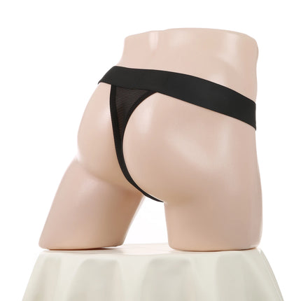 Men's Underwear Mesh Ultra-thin Thong Man Panties Transparent Underpants G String High-cut Hollow Penis Pouch T-back