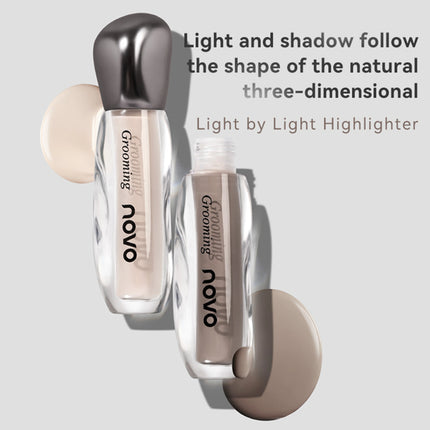 NOVO Waterproof and sweat-resistant liquid contouring foundation for highlighting, contouring, nose shadow and shading.