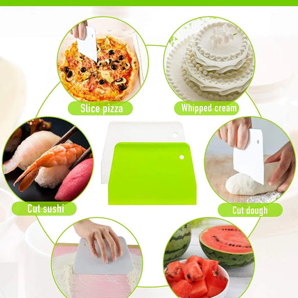Multipurpose Dough Cutter Bowl Scraper for Bread Dough Fondant Cake Cream Spatula DIY Pastry Cutters Scrapers Kitchen Baking Kit