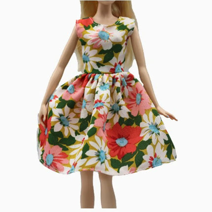 Fashion Doll Polka Dot Skirt for 30cm Dolls Casual Wear Striped Dresses For 30cm Doll Girl Dresses Clothes Doll Floral Dresses