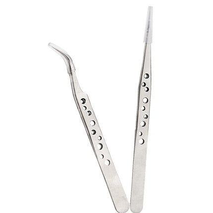 Electronics Industrial Tweezers Precision  Anti-static Curved Straight Tip Stainless Forceps Phone Repair Hand Tool