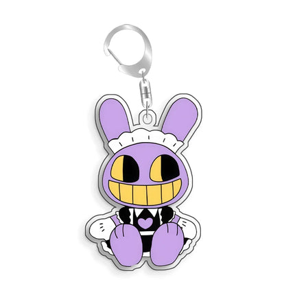 For The Amazing Digital Circus Jax Pomni Ragatha Gangle Acrylic Selfmade Cute Cartoon Anime Keychain Pendant Toy Gifts 5cm