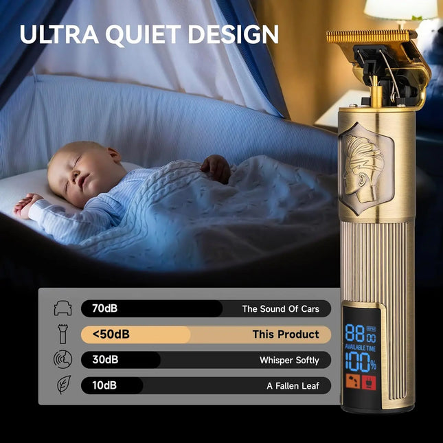 Vintage Hair Clipper Electric Hair Trimmer USB Charging Hair Cutting Machine Portable Shaver Professional Barber Men's Gifs