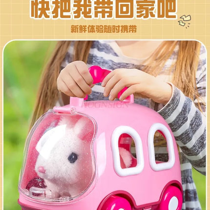 Children's toy bunny, cute pet that can move, baby's head up exercise simulation electric plush boy and girl